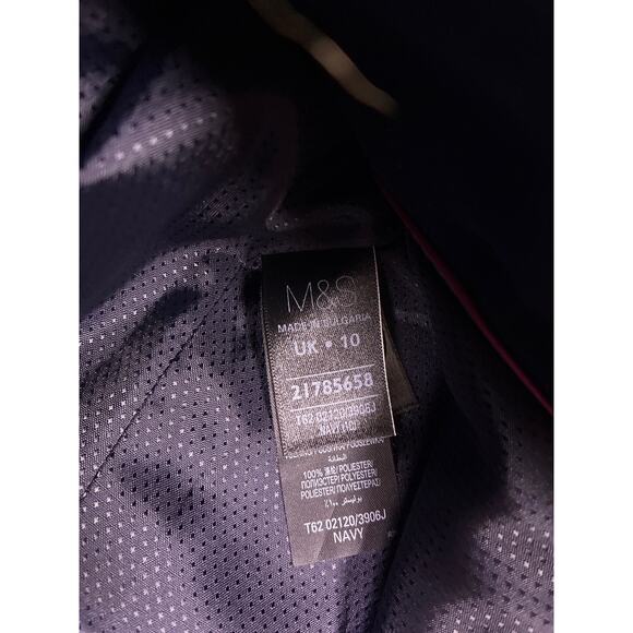 Vintage Per Una Black Heavy Cotton Peacoat Women’s Size 10/M Overcoat Warm - Picture 4 of 6